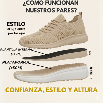 Zapatillas Con +8CM En Altura - Ten Comodidad