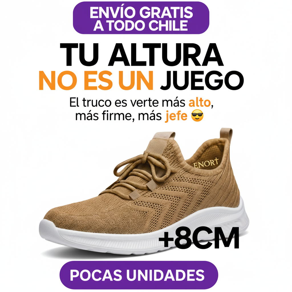 Zapatillas Con +8CM En Altura - Ten Comodidad